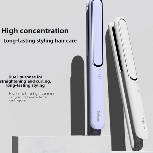 Dual-Use Tourmaline Hair Straightener & Curler (5-Heat Settings)
