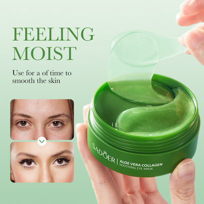 Aloe Collagen Eye Mask Sheets – Hydrating Soothing Eye Patches (60 Pieces)
