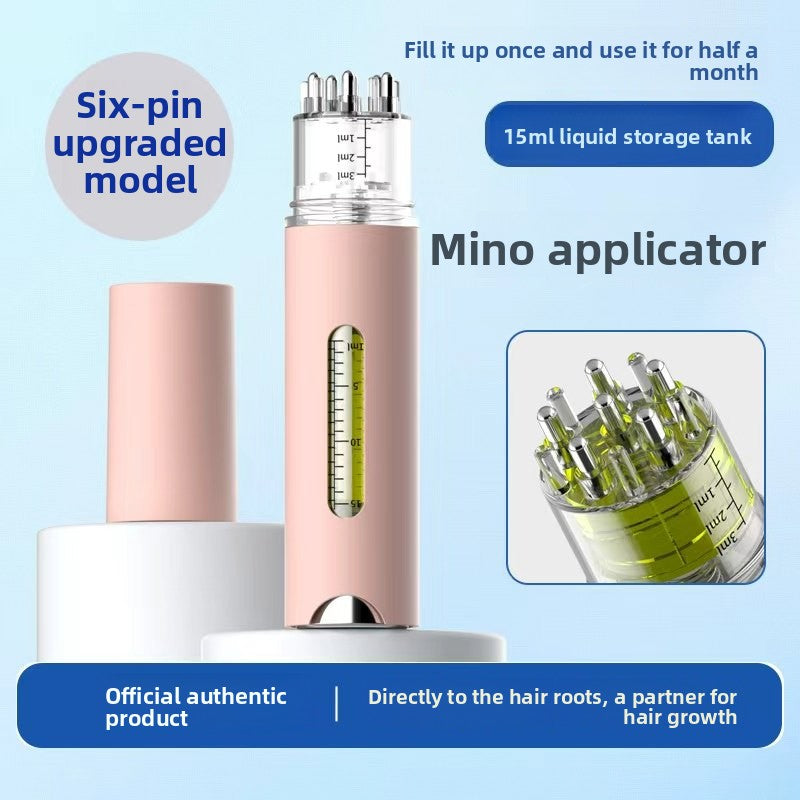 Dual-Chamber Scalp Applicator with Roller Balls