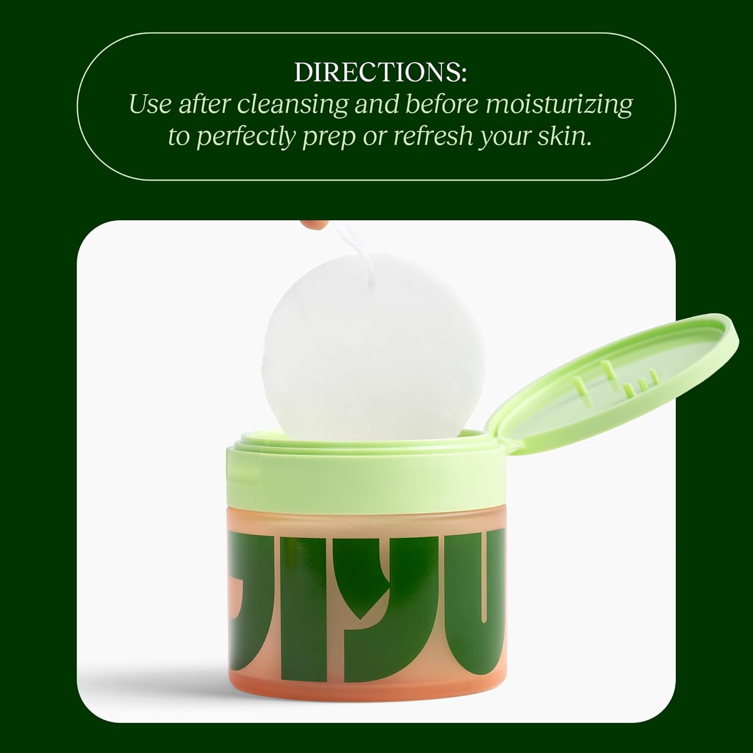 Jiyu Toning Polish Pads - Korean Skincare for Dark Spots, Wrinkles & Dull Skin - Hydrating Facial Treatment with Snail Mucin, Niacinamide, Peptides & Centella - 100 Count (Ships to USA Only)