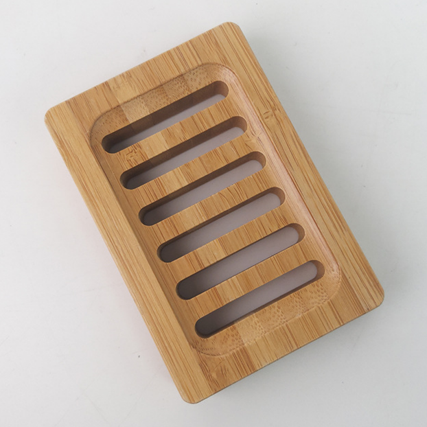 Bamboo Soap Dish – Hollow Drainage Holder for Longer-Lasting Bars