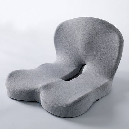 Memory Foam One-Piece Seat Cushion with Backrest – Ergonomic Chair Support (Grey)