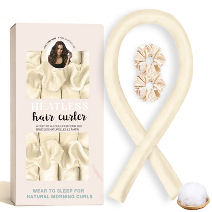 No-Heat Satin Curling Set – Handmade Wave & U-Shaped Hair Curler