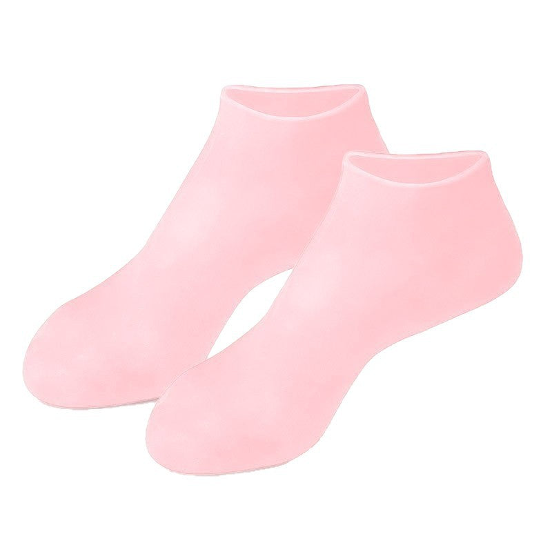 Silicone Moisturizing Heel Socks – Reusable Anti-Crack Foot Sleeve
