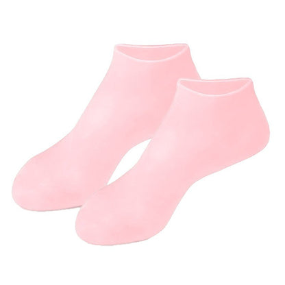 Silicone Moisturizing Heel Socks – Reusable Anti-Crack Foot Sleeve