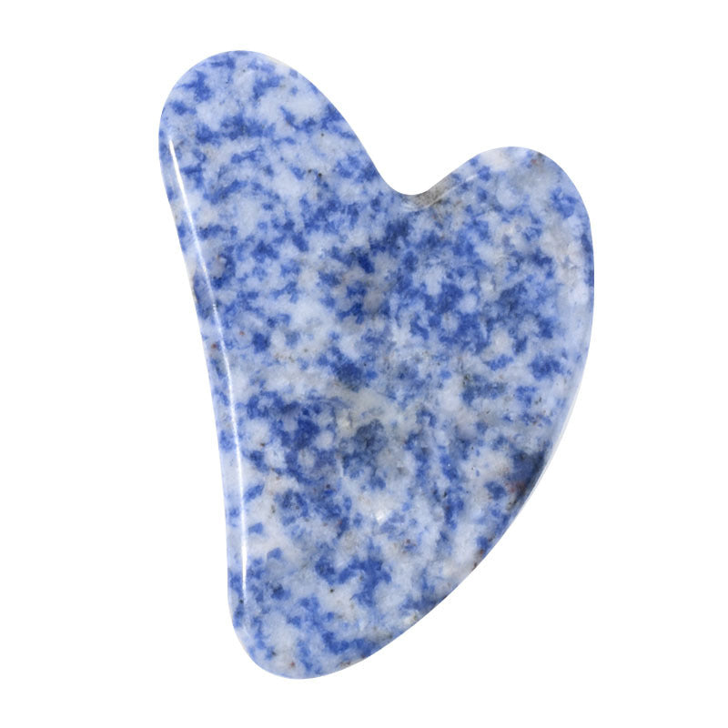 Natural Jade Gua Sha Tool – Heart-Shaped Facial & Body Massage Stone