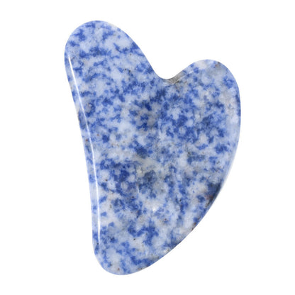 Natural Jade Gua Sha Tool – Heart-Shaped Facial & Body Massage Stone