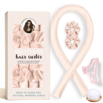 No-Heat Satin Curling Set – Handmade Wave & U-Shaped Hair Curler