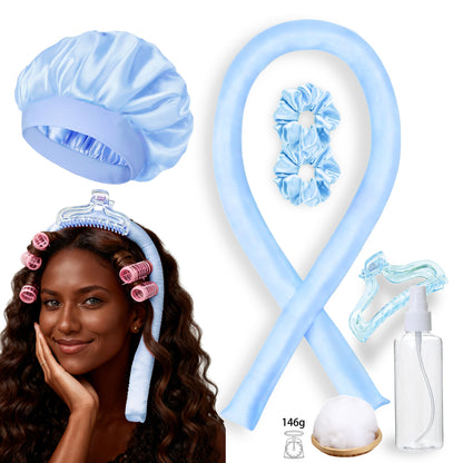 No-Heat Satin Curling Set – Handmade Wave & U-Shaped Hair Curler
