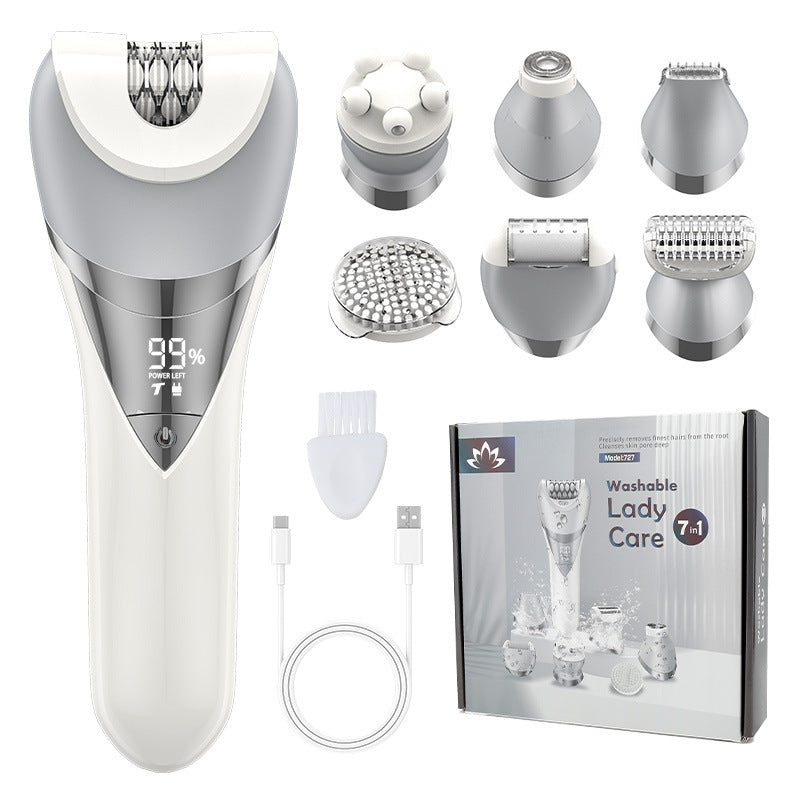 7-in-1 Waterproof Electric Hair Removal Kit – Face, Body & Bikini Trimmer
