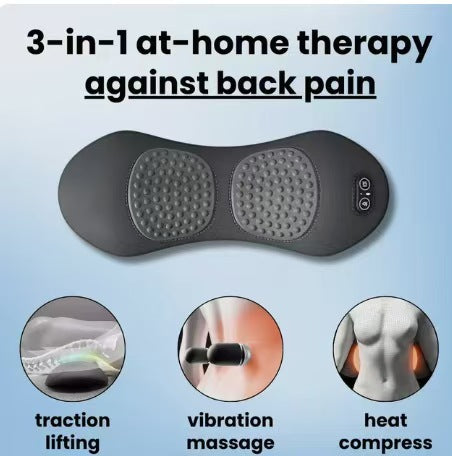 Heated Massage Lumbar Pillow | Back Support Cushion with Heat, view 7