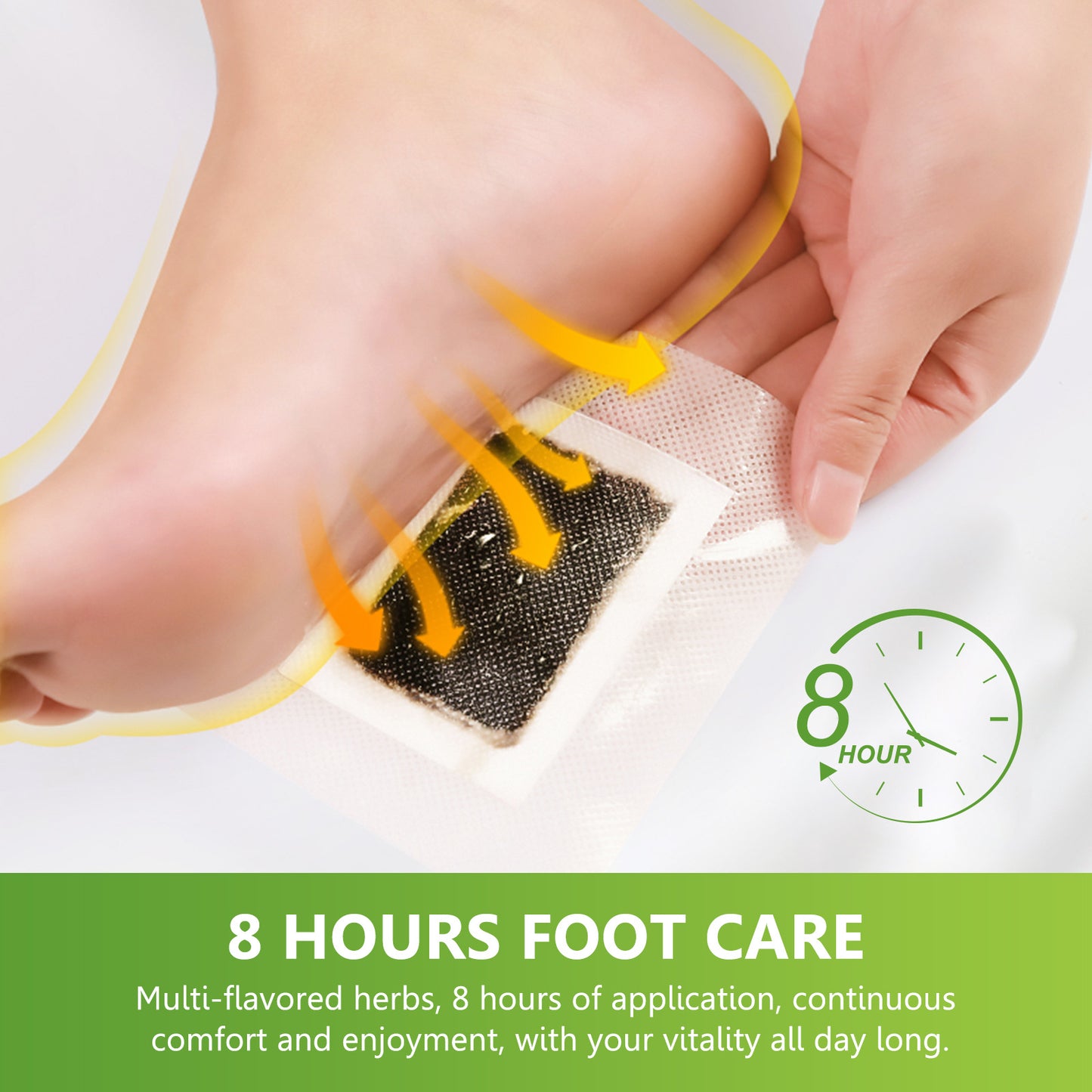 Sefudun Bamboo Charcoal Foot Patches – Moisture & Odor Control Foot Pads (10-Pack)