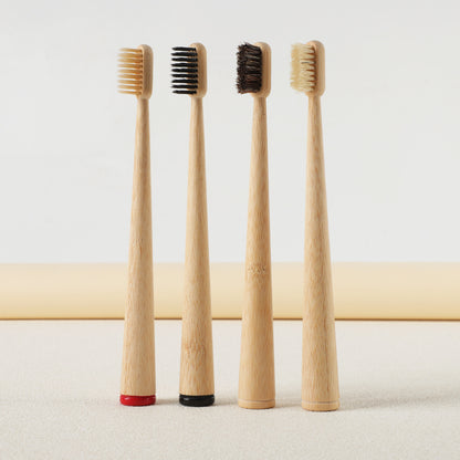 Bamboo Standing Toothbrush – Natural Bristle Eco-Friendly Adult Toothbrush