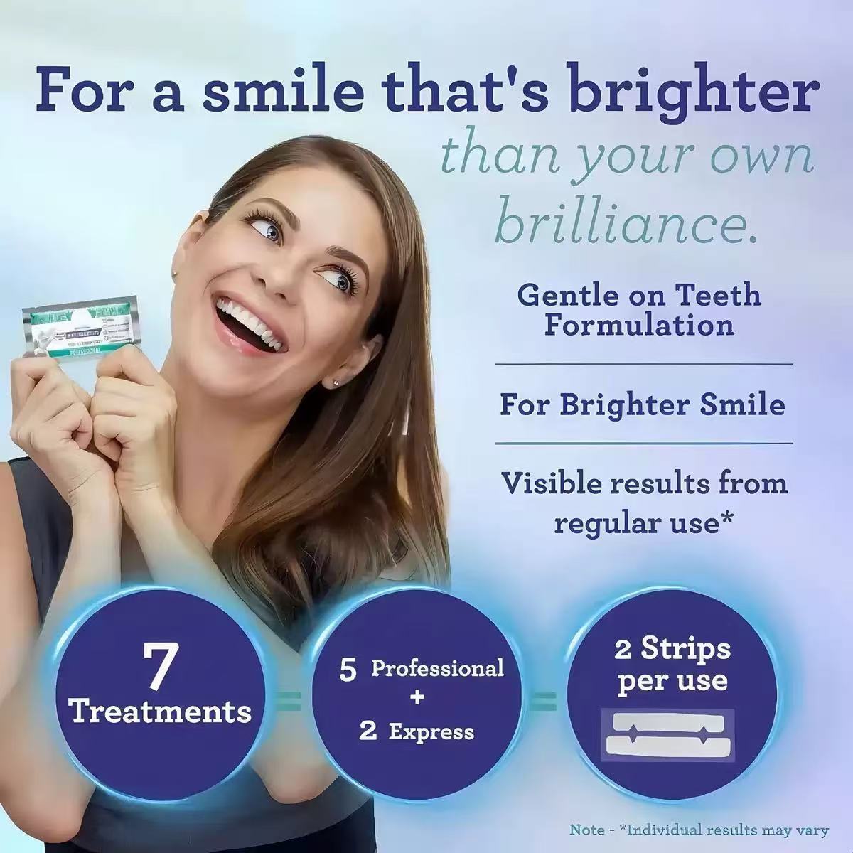 Guru Nanda Coconut Mint Teeth Whitening Strips – 14-Strip Dental Whitening Kit