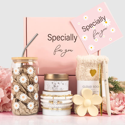 Scented Candle & Bath Gift Set – Natural Soy Wax Relaxation Duo