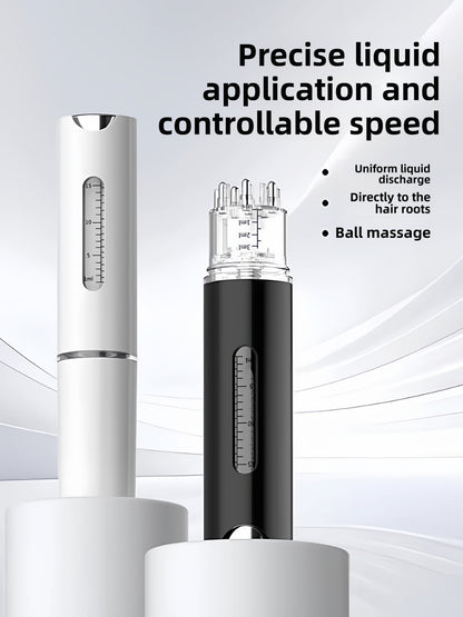 Dual-Chamber Scalp Applicator with Roller Balls