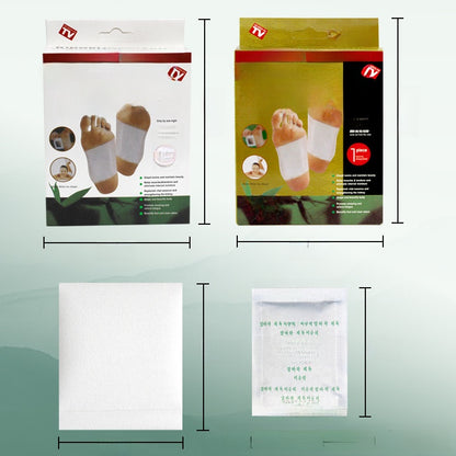 Bamboo Vinegar Herbal Foot Patches – Soothing Detox Foot Pads (Box of 10)