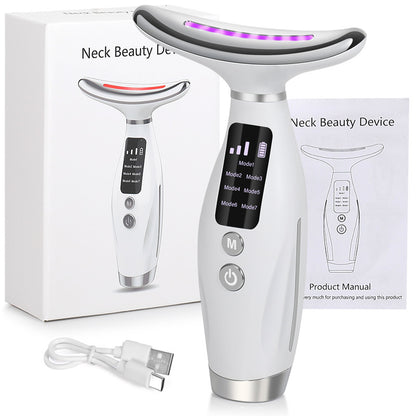 Face and Neck Massager – 7 Colour LED Light & Lymphatic Drainage