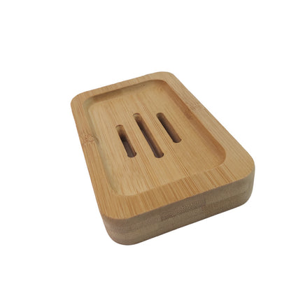 Bamboo Soap Dish – Hollow Drainage Holder for Longer-Lasting Bars
