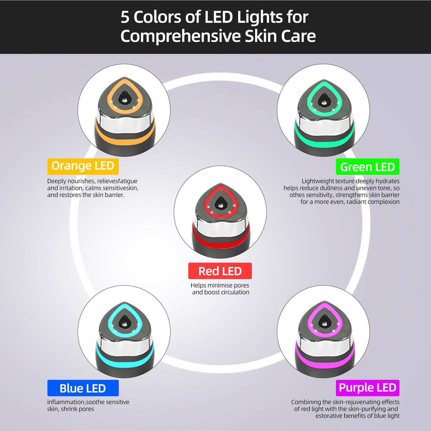 Multifunctional Beauty Massager with Light Therapy