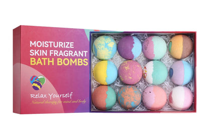 Essential Oil Explosion Bath Salt Balls – 12-Piece Gift Set & Shower Steamers (Multiple Variants)