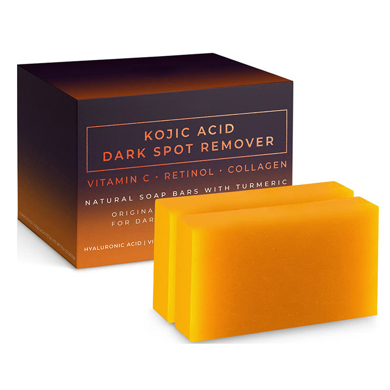 Turmeric Kojic Acid Brightening Soap – Handmade Herbal Bar with Snail & Bamboo Charcoal
