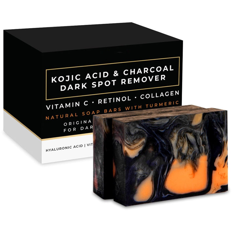 Turmeric Kojic Acid Brightening Soap – Handmade Herbal Bar with Snail & Bamboo Charcoal