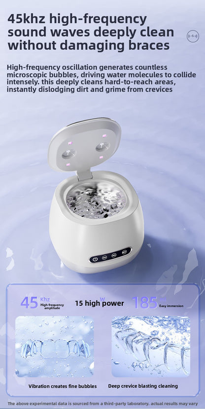 Ultrasonic Cleaner with UV Blue Light – 304 Stainless Steel Tank (USB)