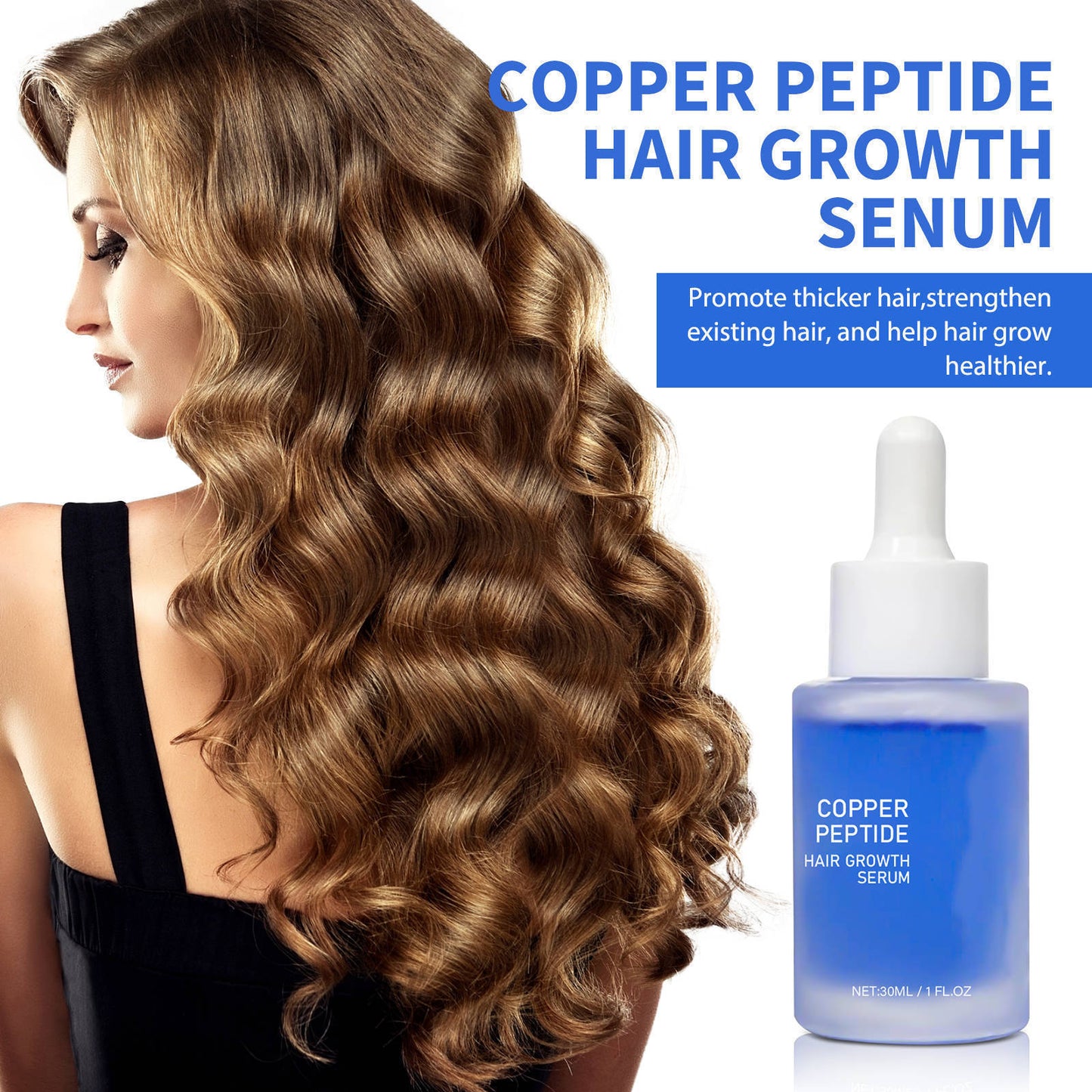 Blue Copper Peptide Hair Essence – Hair Growth & Scalp Care Serum 30ml
