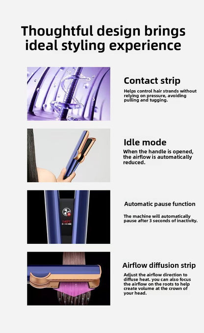 2-in-1 Hair Dryer & Straightener – Brushless Motor Styling Tool