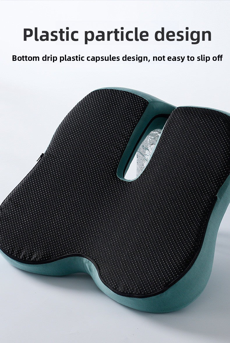 Memory Foam One-Piece Seat Cushion with Backrest – Ergonomic Chair Support (Grey)