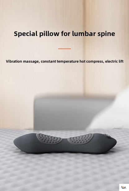 Heated Massage Lumbar Pillow | Back Support Cushion with Heat