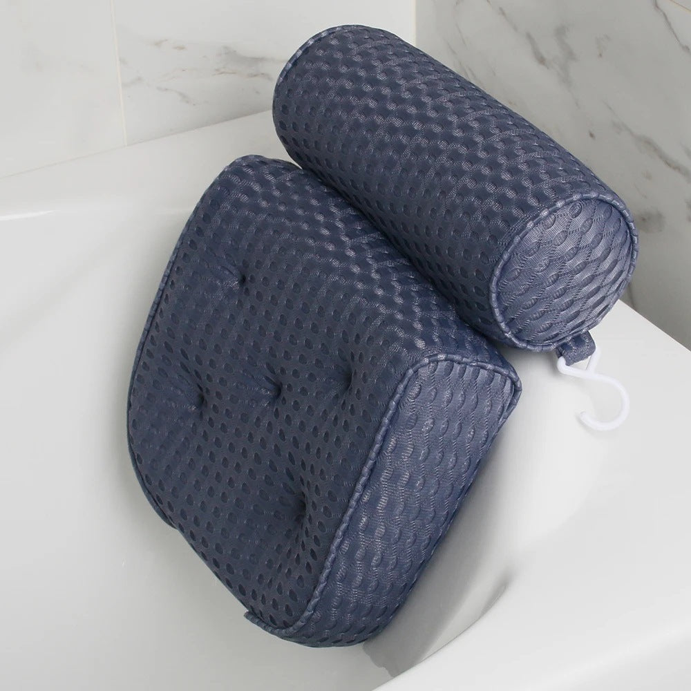 4D Mesh Bathtub Pillow Set (6-pieces) – Quick-Drying Bath Headrest