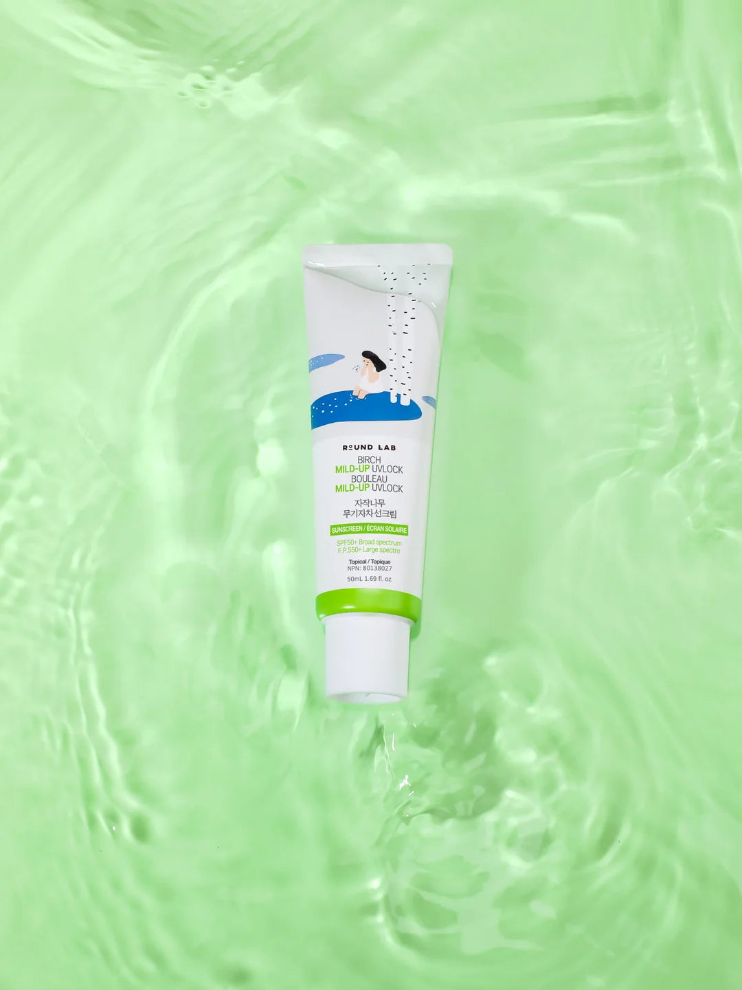 Round Lab Birch Moisturizing Mild-Up Sunscreen 50ml – SPF 50+ PA++++ Mineral Sunscreen