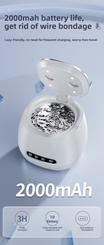 Ultrasonic Cleaner with UV Blue Light – 304 Stainless Steel Tank (USB)
