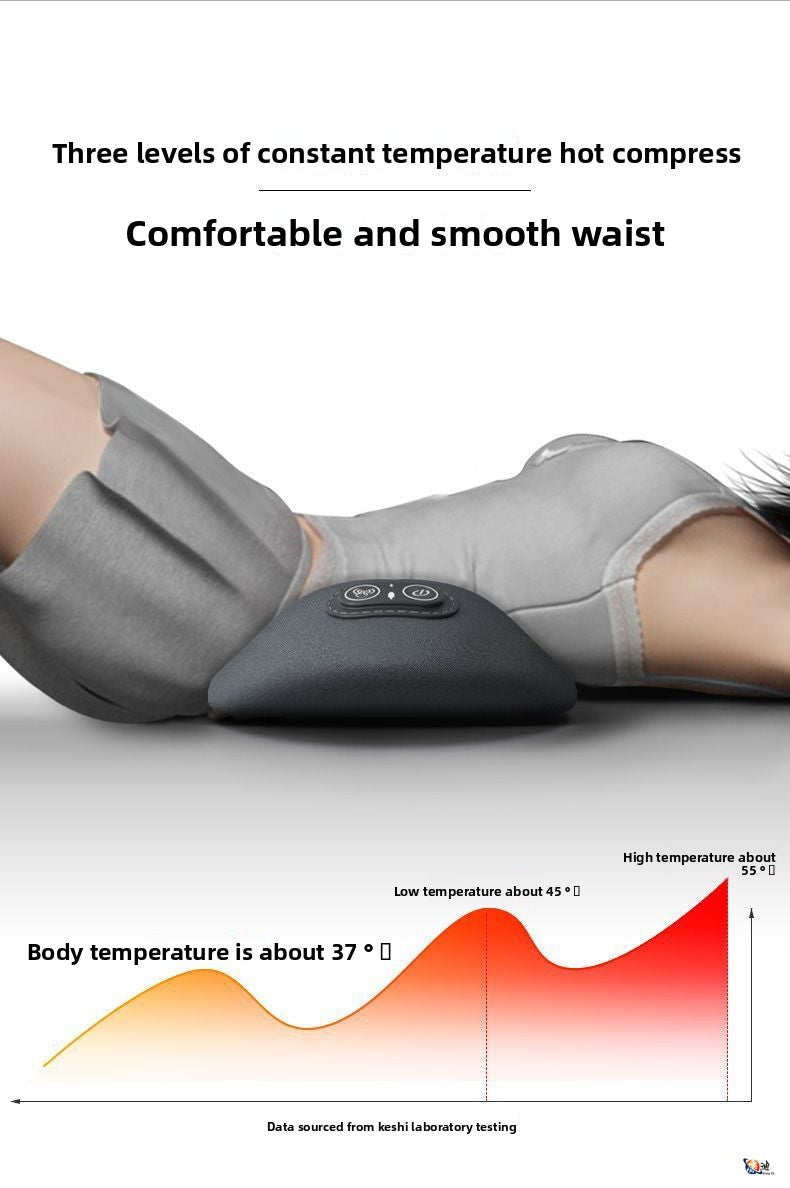 Heated Massage Lumbar Pillow | Back Support Cushion with Heat