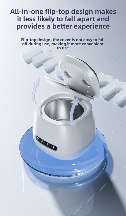 Ultrasonic Cleaner with UV Blue Light – 304 Stainless Steel Tank (USB)