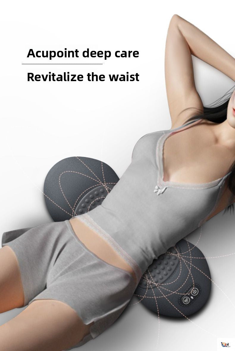 Heated Massage Lumbar Pillow | Back Support Cushion with Heat