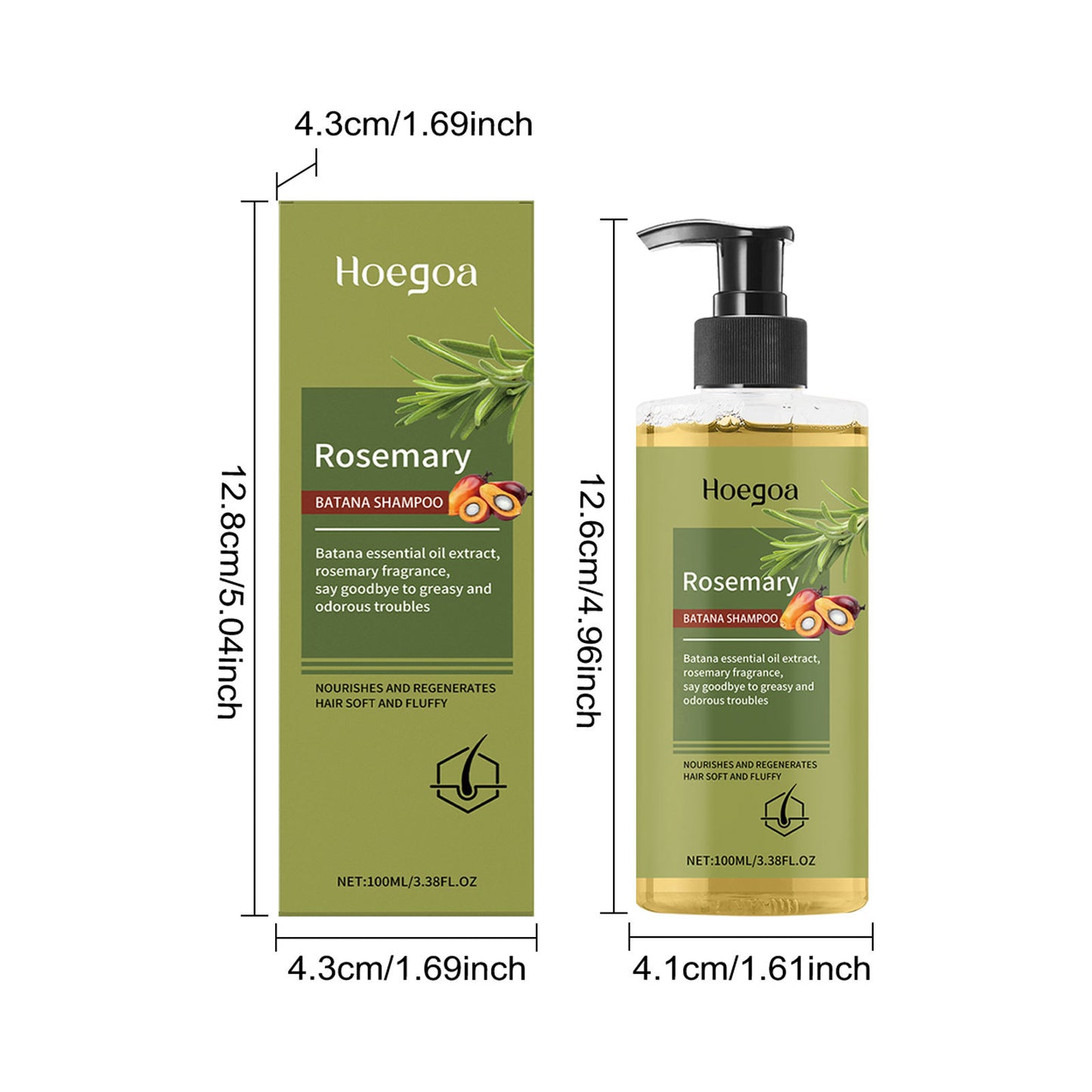 Rosemary Scalp Care Shampoo – Strengthening & Moisturizing Cleanser 100ml