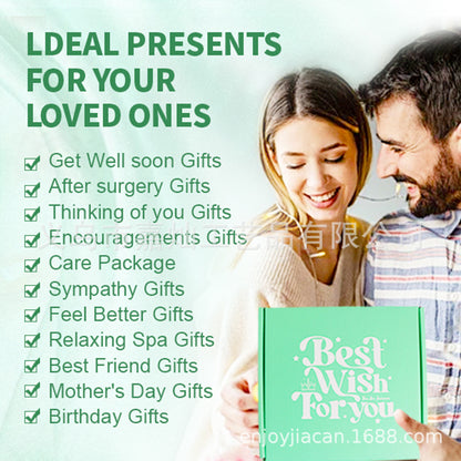 Green Spa Gift Box – 11‑Piece Candle, Socks & Self‑Care Set for Women