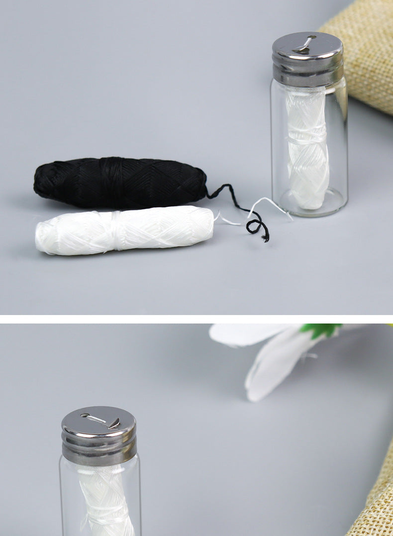 Biodegradable Dental Floss with Stainless Steel Case – Corn & Bamboo Charcoal Options (30m)