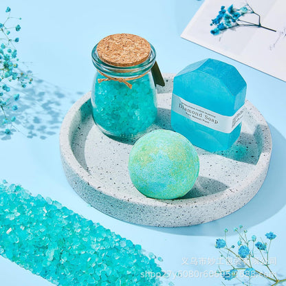 Blue Spa Birthday Gift Box – 6‑Piece Relaxation & Self‑Care Set for Mom & Her