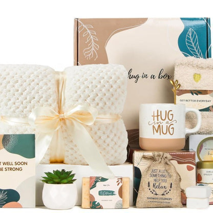 “Not a Day Over Fabulous” Spa & Birthday Gift Box – Candle, Mug, Blanket & Self‑Care Set