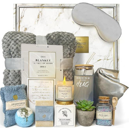 “Not a Day Over Fabulous” Spa & Birthday Gift Box – Candle, Mug, Blanket & Self‑Care Set