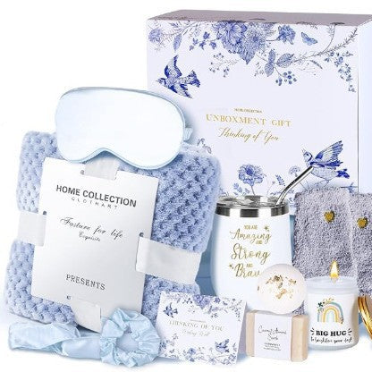 “Not a Day Over Fabulous” Spa & Birthday Gift Box – Candle, Mug, Blanket & Self‑Care Set