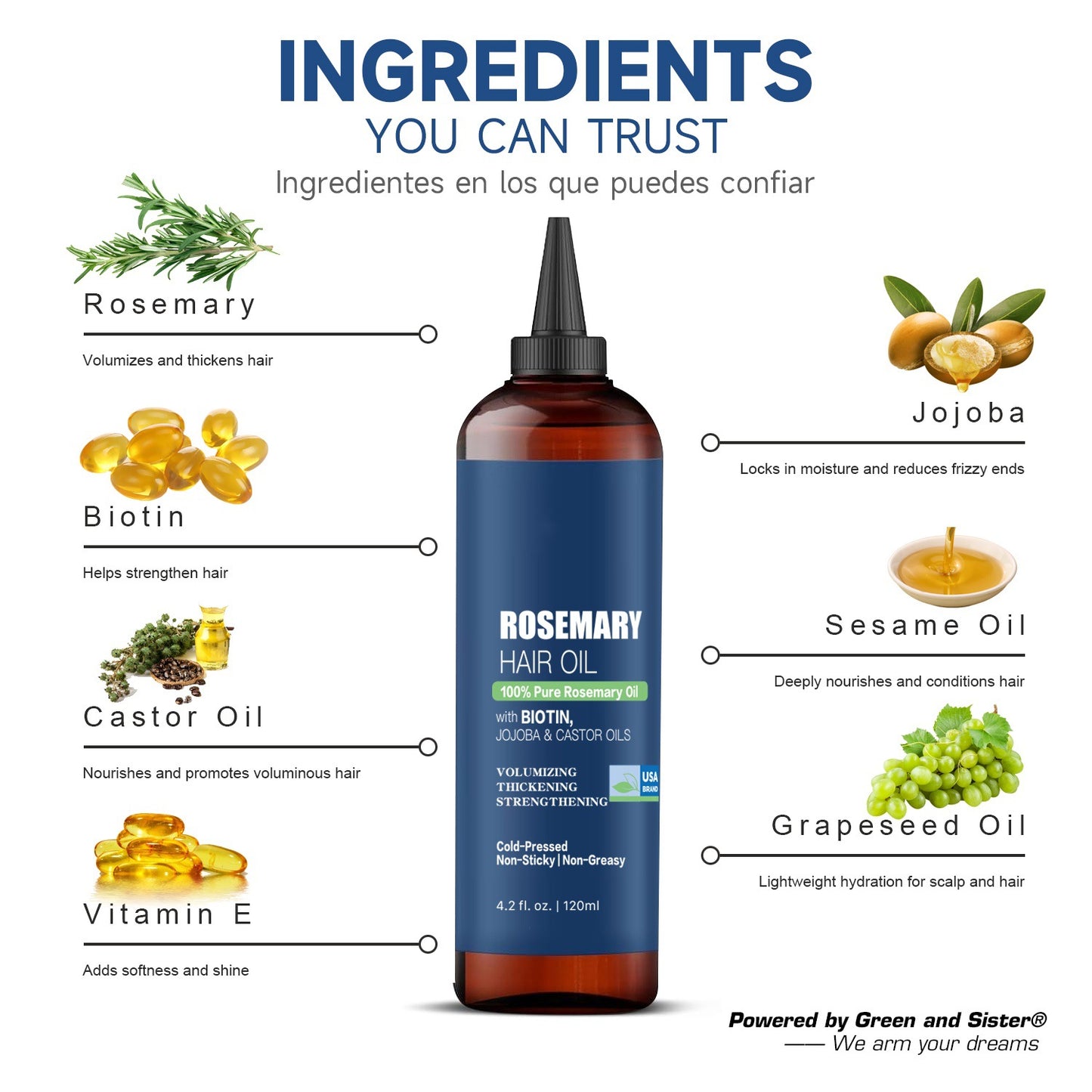 Botanic Hearth Rosemary Hair Oil – Botanical Scalp & Hair Treatment Oil 60ml