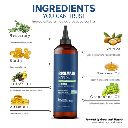 Botanic Hearth Rosemary Hair Oil – Botanical Scalp & Hair Treatment Oil 60ml
