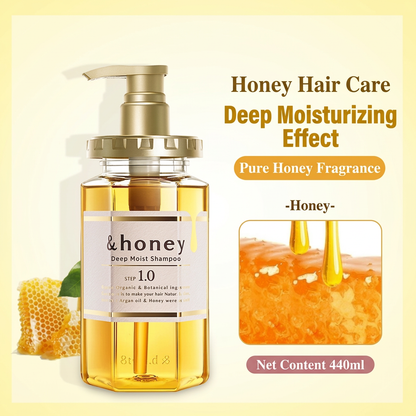 &honey Japanese Honey Shampoo & Treatment – Deep Moist & Color Care (440–445 ml)