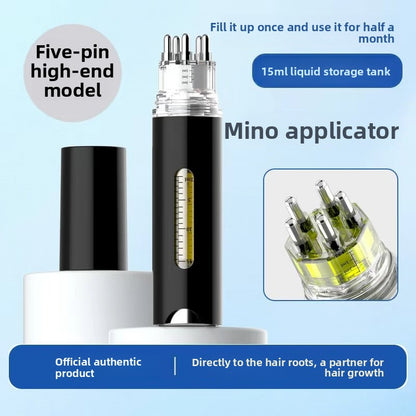 Dual-Chamber Scalp Applicator with Roller Balls