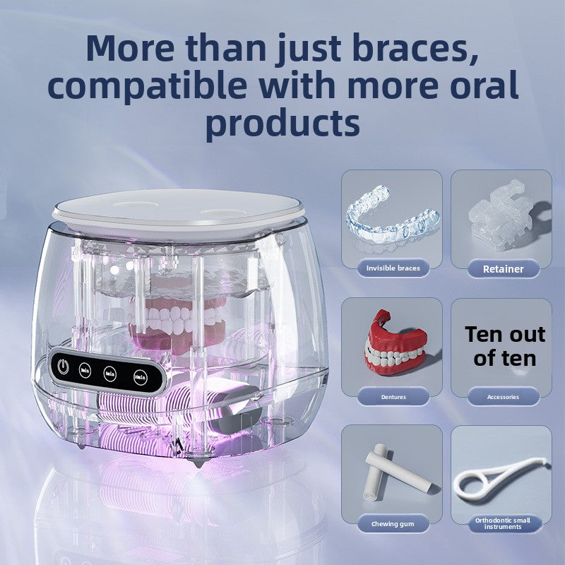 Ultrasonic Cleaner with UV Blue Light – 304 Stainless Steel Tank (USB)